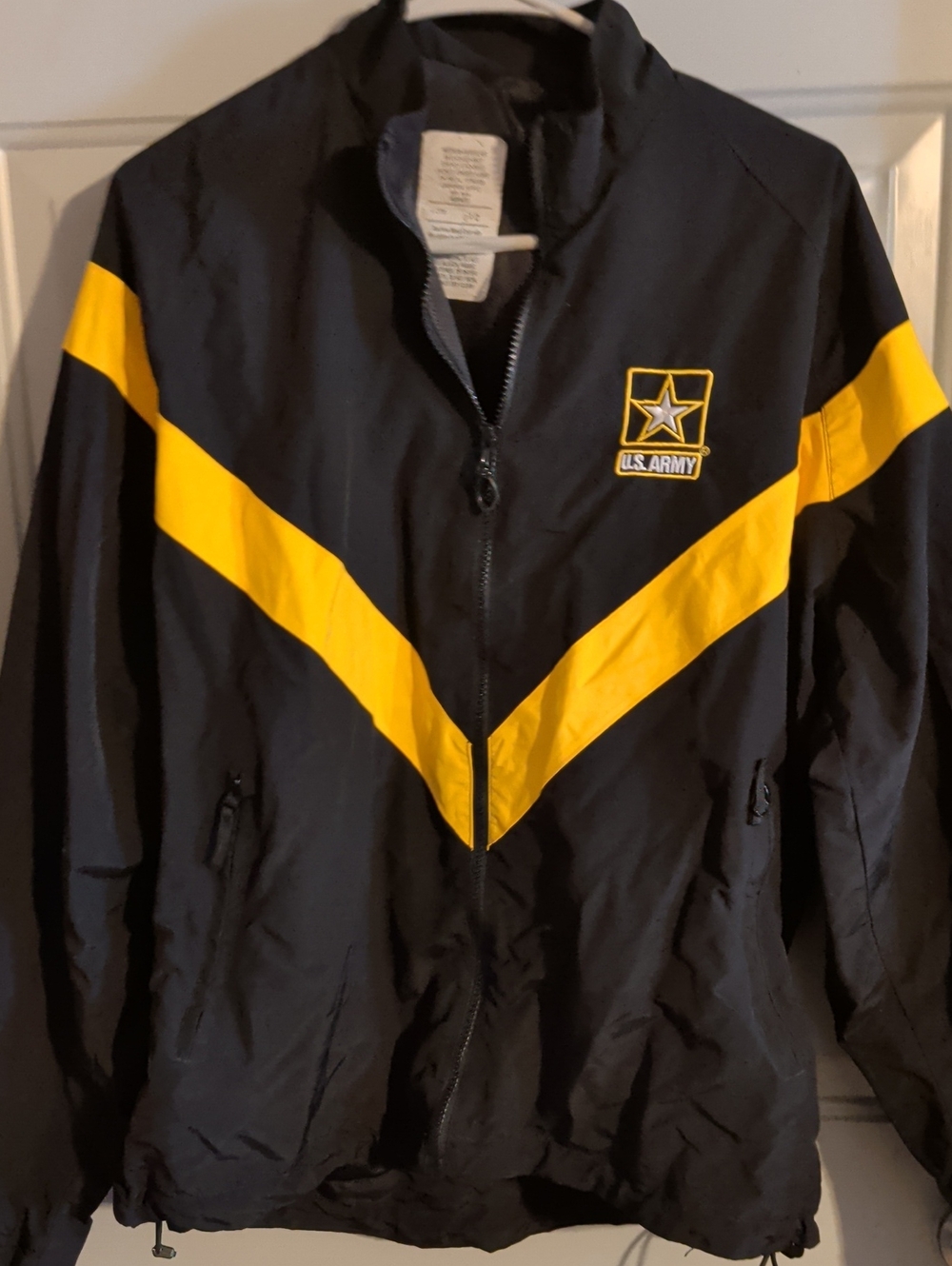 U.S. Army Black and Yellow Chevron Windbreaker